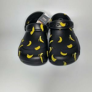 Crocs Bistro Graphi Banana Clog Size Women Size 6 Mens 8 Black Yellow